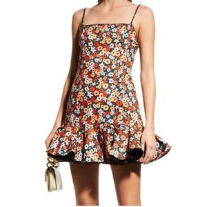NWT $520  Agua by Agua Bendita Tumbao Floral Flounce Mini Dress in Medium!